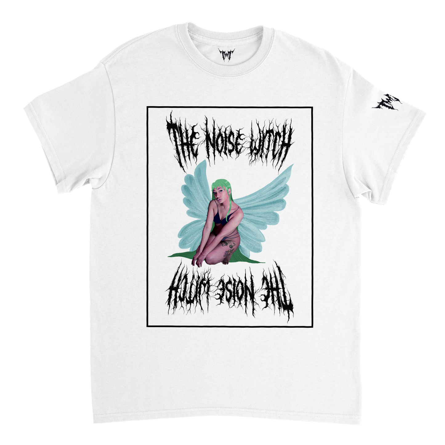 Noise Witch Fairy Unisex Crewneck T-shirt in White