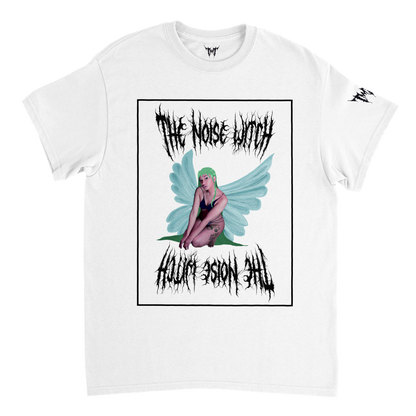 Noise Witch Fairy Unisex Crewneck T-shirt in White